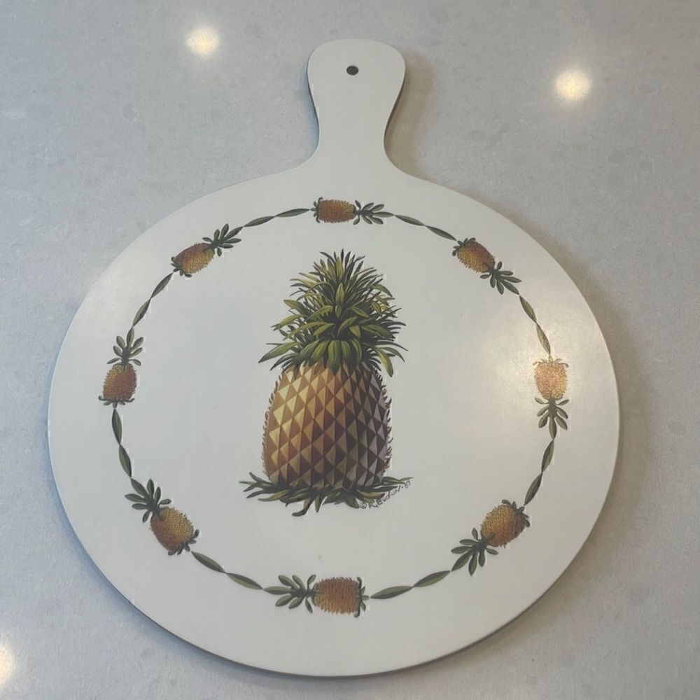 Clover leaf Melamine Roger Bucklin 87 pineapple 4128 trivet cutting board rare.
